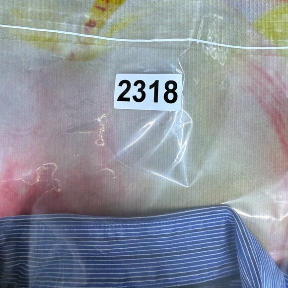 American Eagle Mens Size L Blue Slim Fit Striped Button-Down Shirt Long Sleeve - Picture 8 of 10